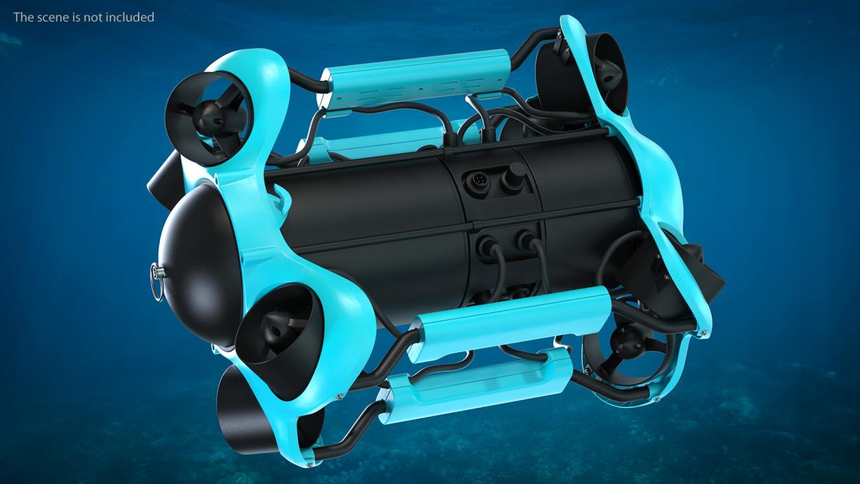 3D Professional Underwater Drone Rigged