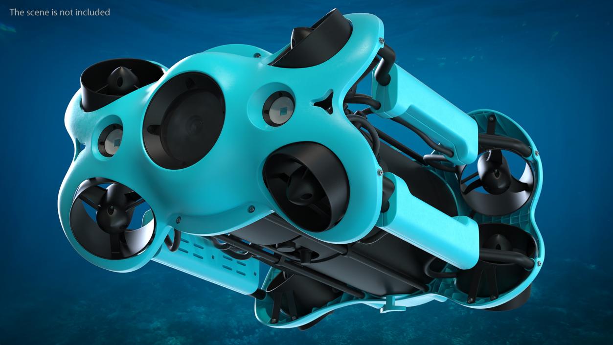 3D Professional Underwater Drone Rigged