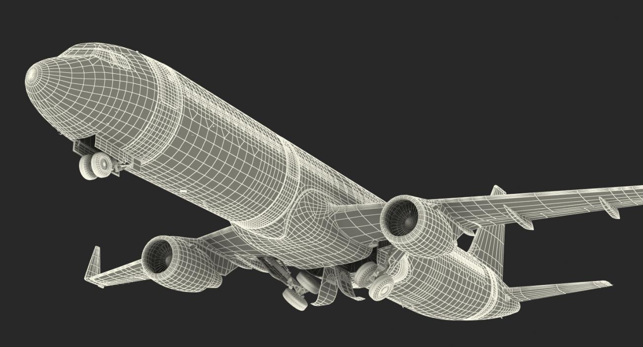 Airbus A321 Lufthansa with Interior Rigged 3D