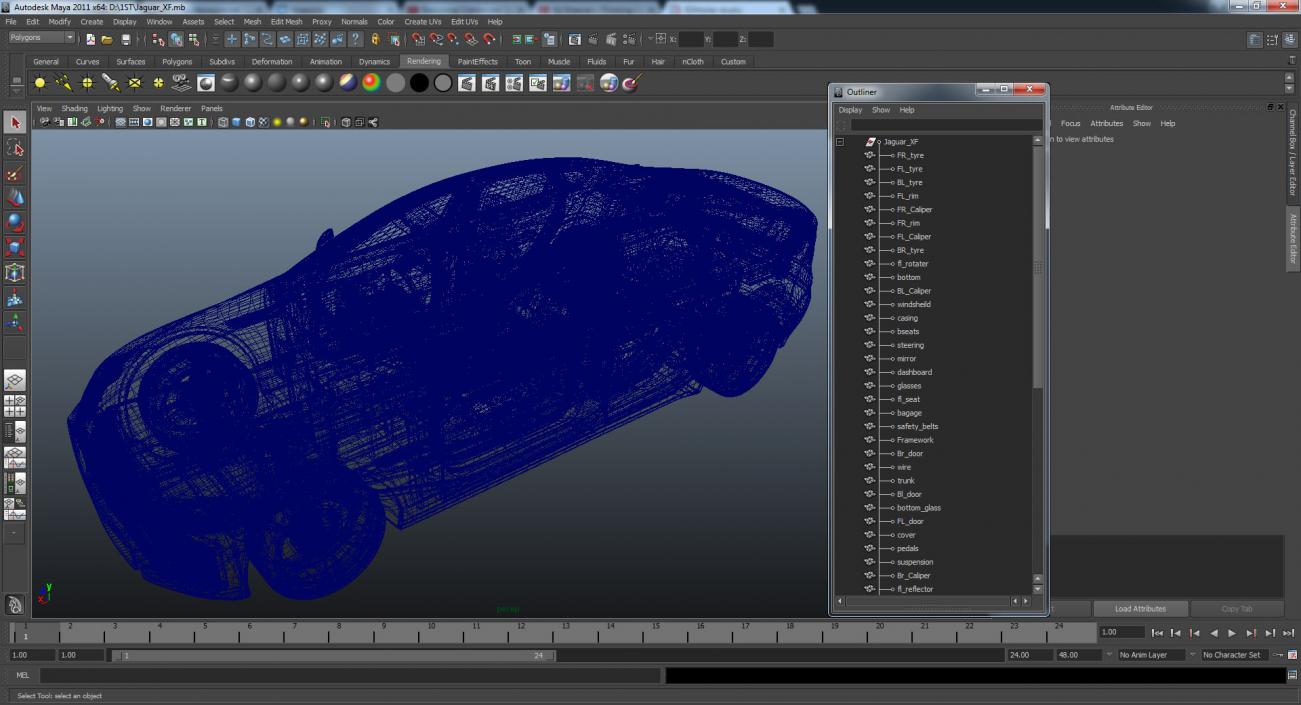 Jaguar XF 3D model