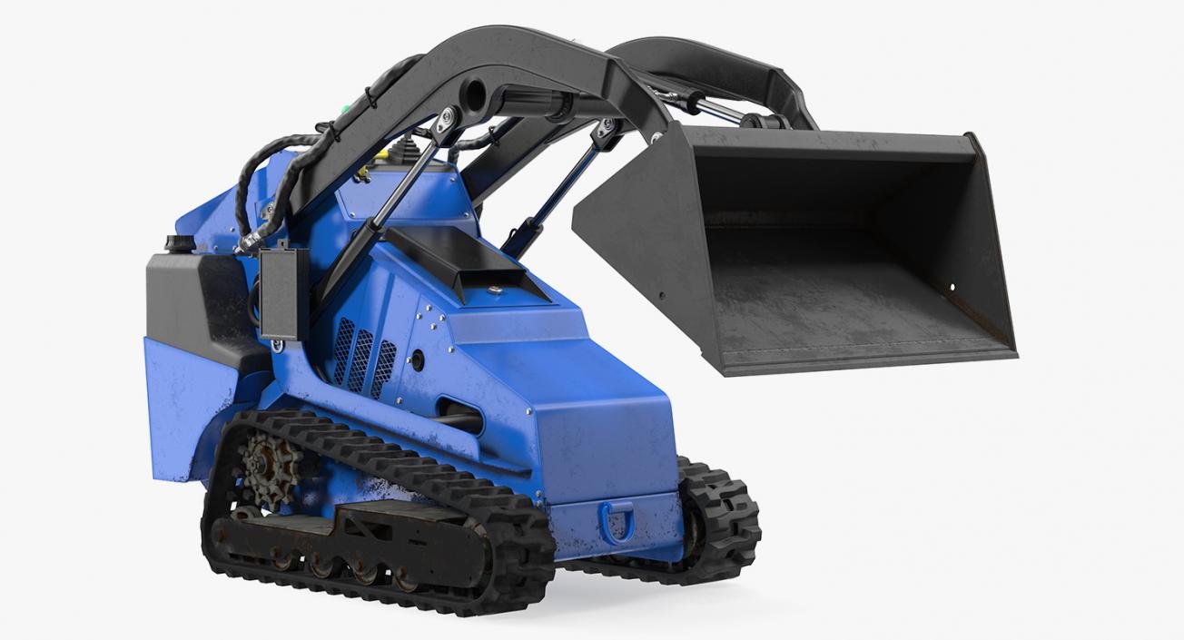 Mini Skid Steer with Bucket Rigged 3D model