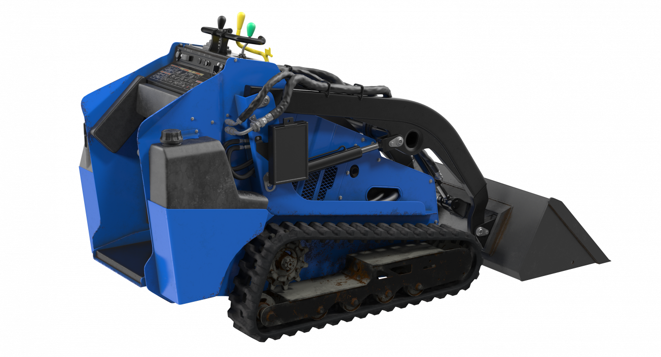 Mini Skid Steer with Bucket Rigged 3D model