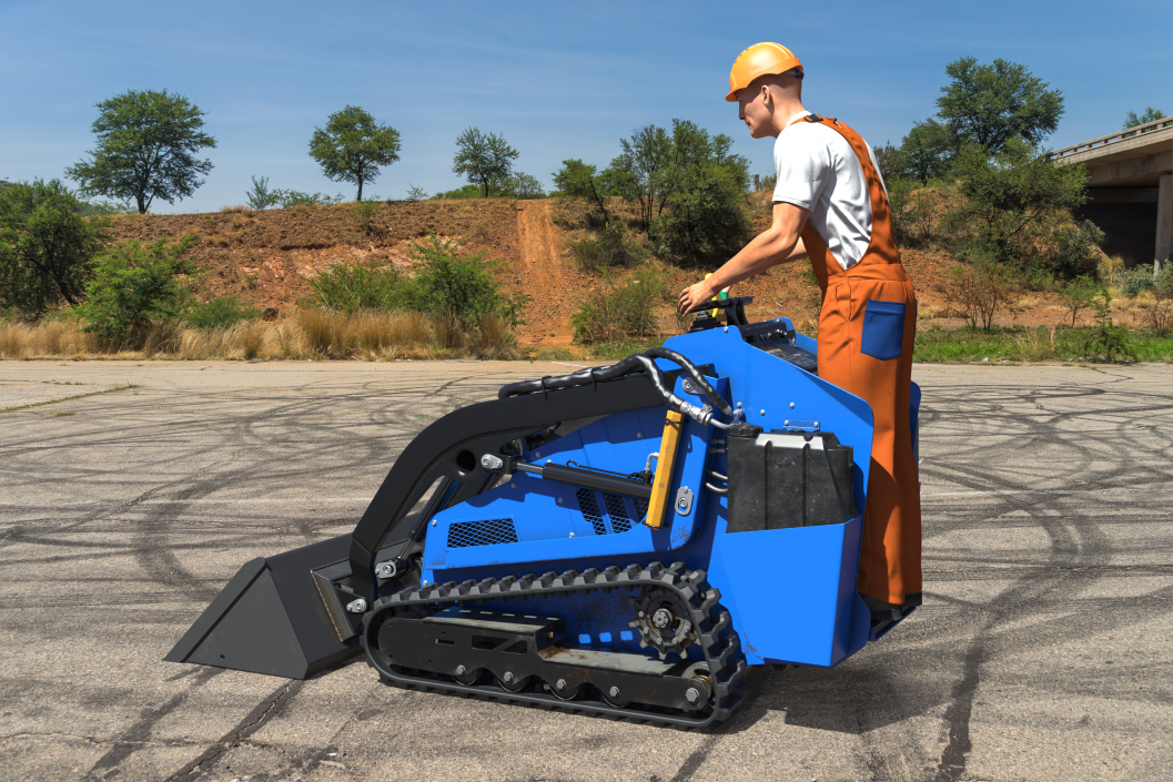 Mini Skid Steer with Bucket Rigged 3D model