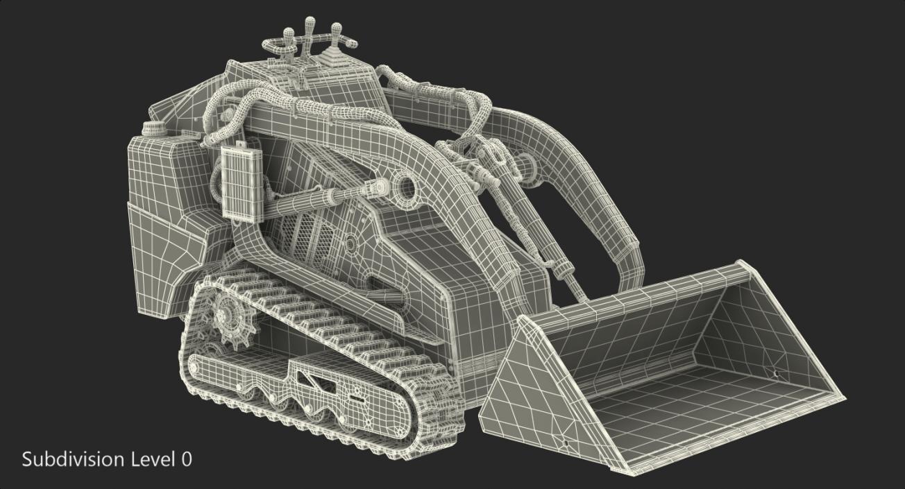 Mini Skid Steer with Bucket Rigged 3D model