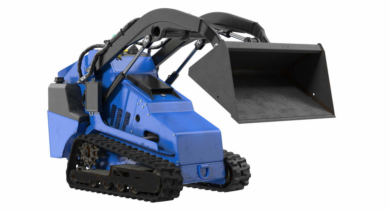 Mini Skid Steer with Bucket Rigged 3D model