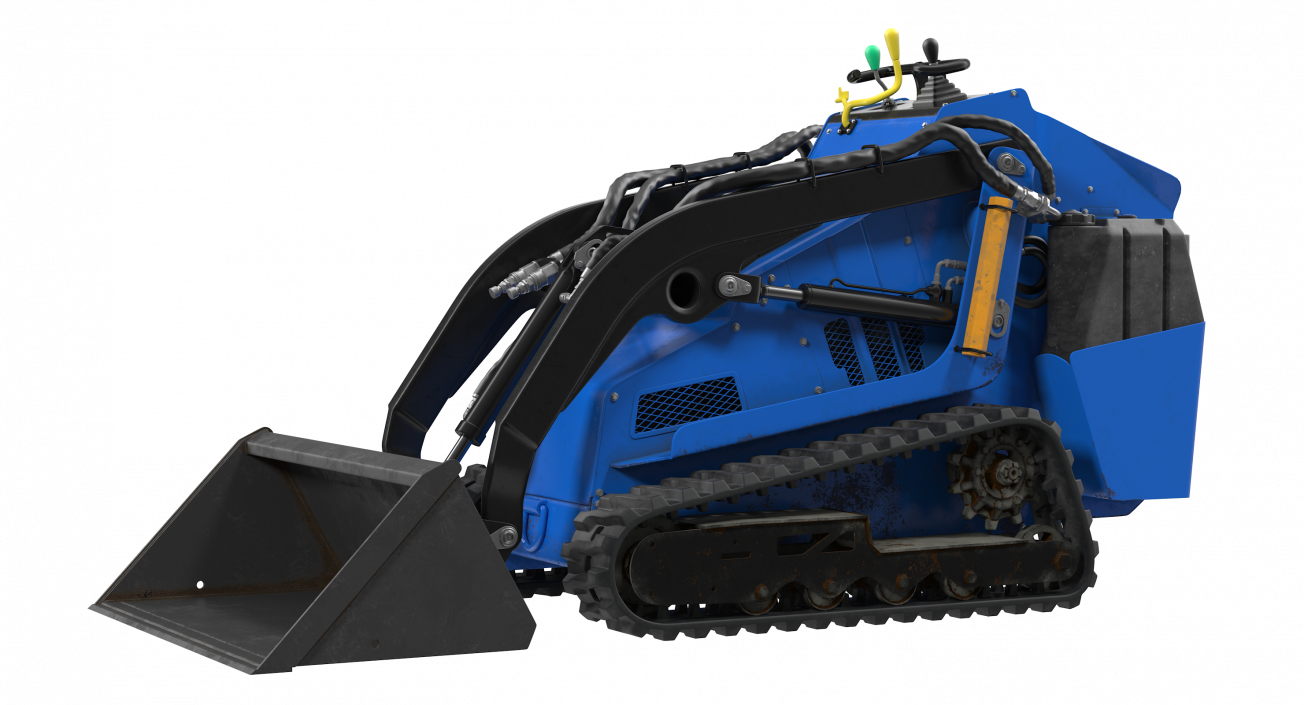 Mini Skid Steer with Bucket Rigged 3D model