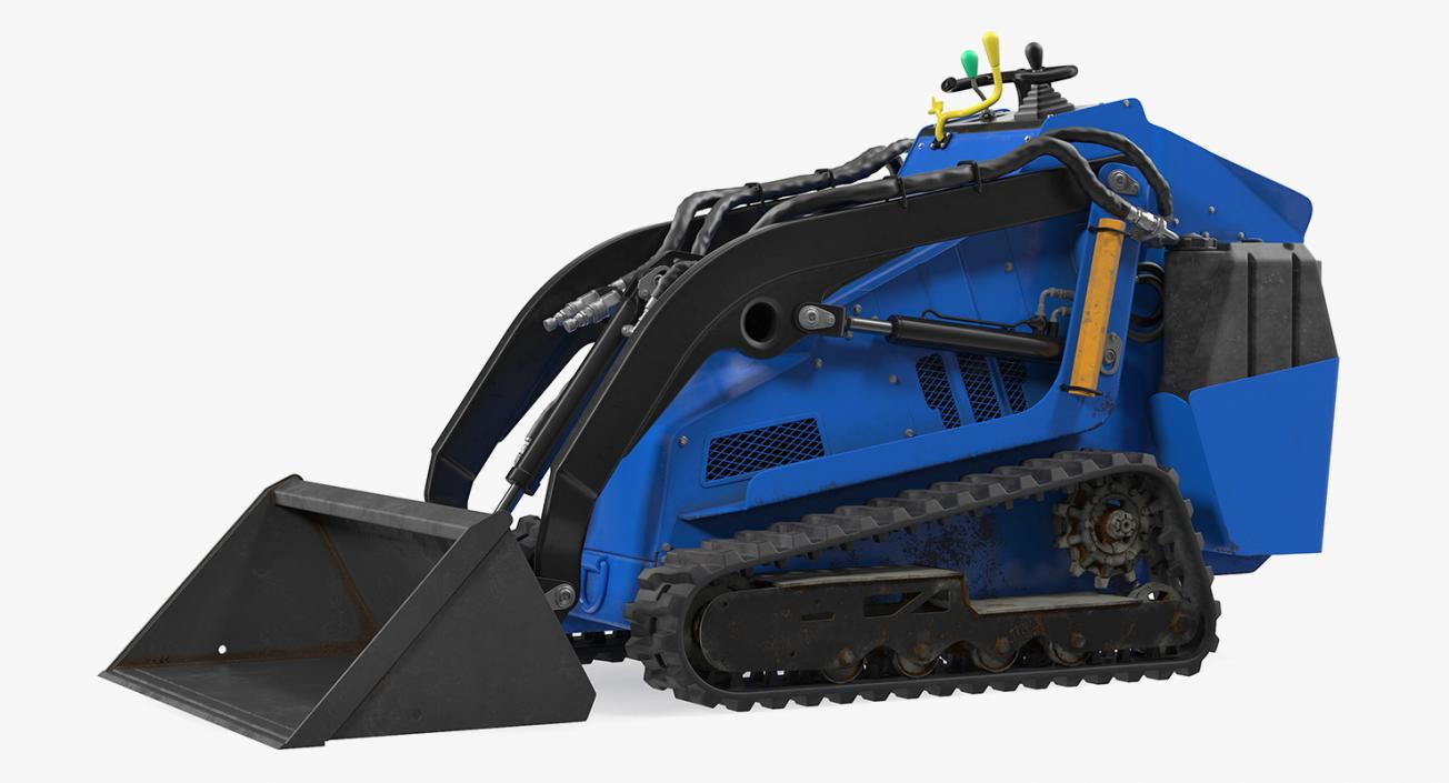 Mini Skid Steer with Bucket Rigged 3D model