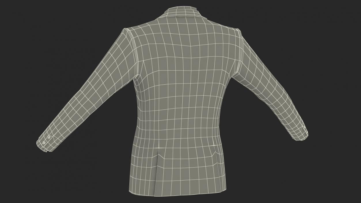 3D Tuxedo Blue Jacket model