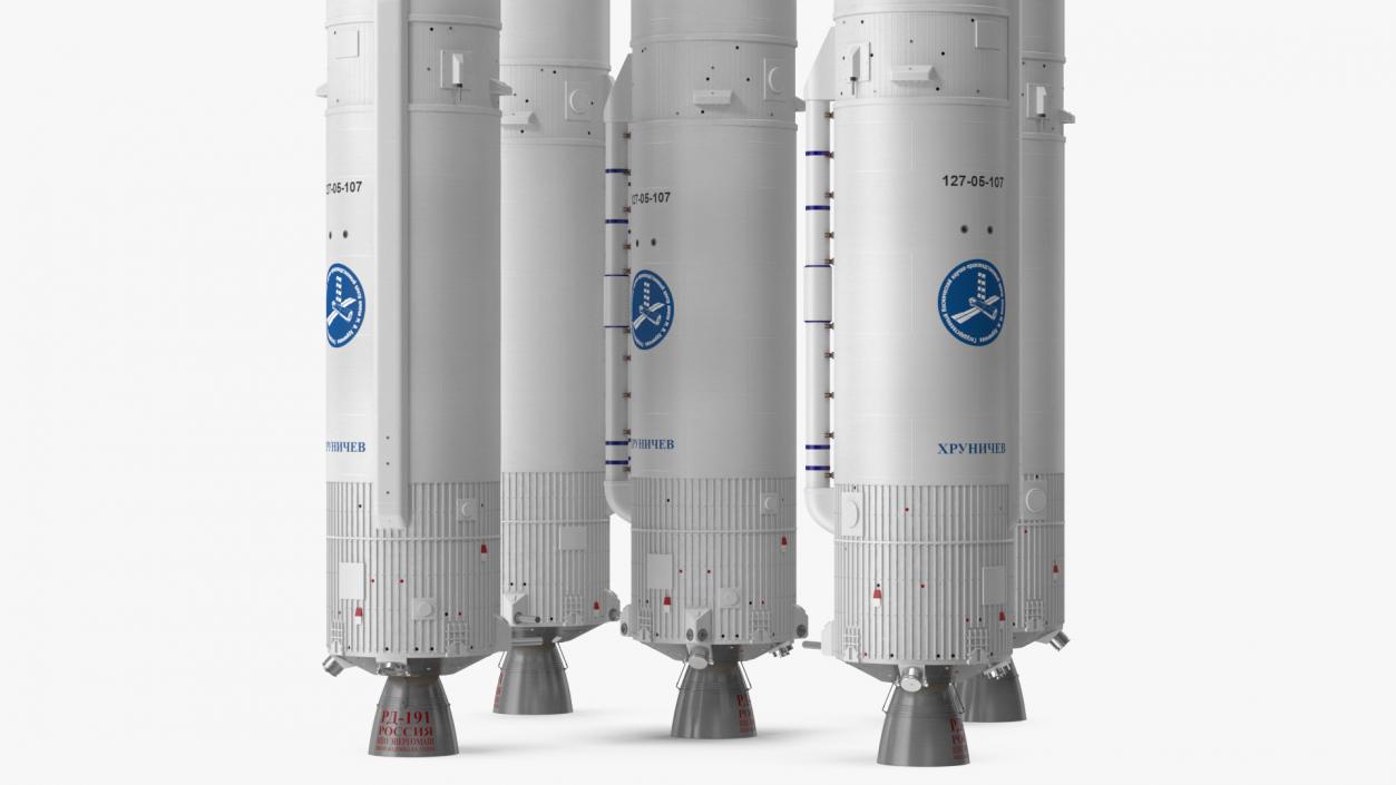 Angara A5 Heavy Lift Rocket System 3D model