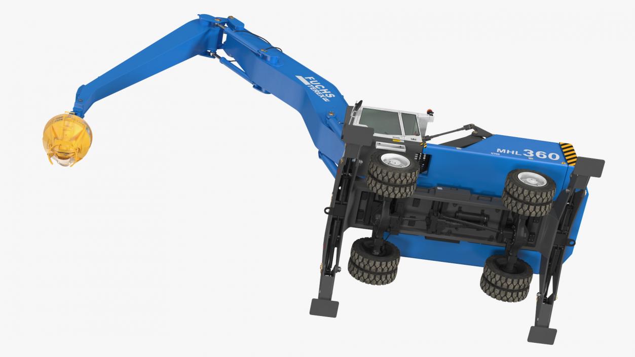 Industrial Crane with Concrete Bucket 3D