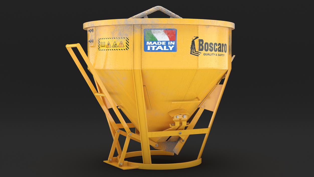 Industrial Crane with Concrete Bucket 3D