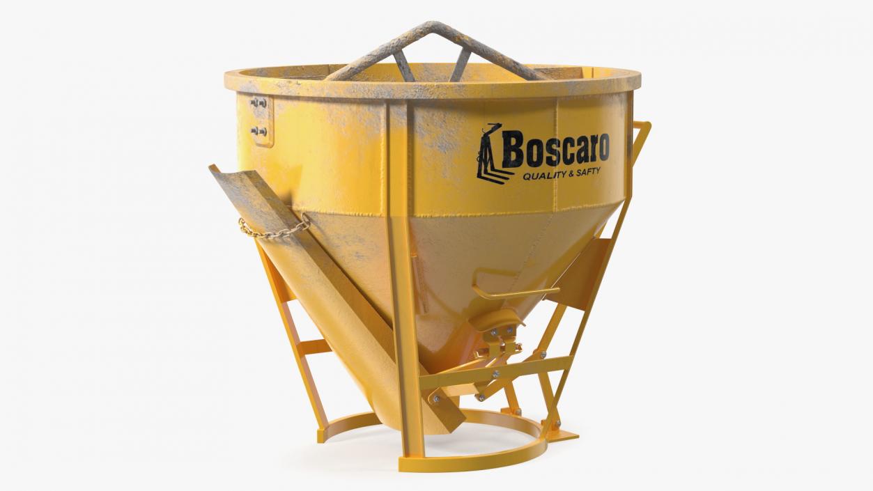 Industrial Crane with Concrete Bucket 3D