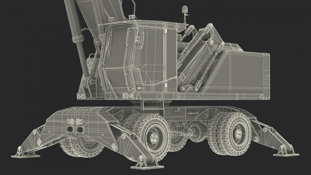 Industrial Crane with Concrete Bucket 3D