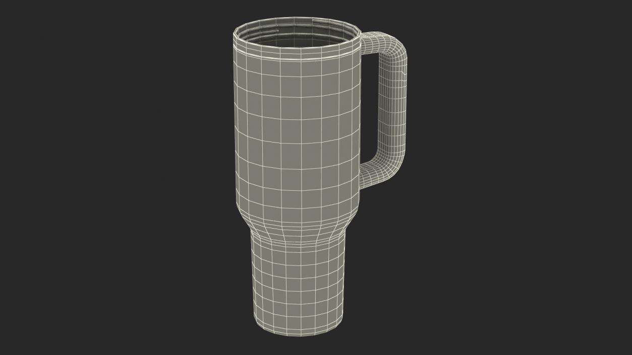 Stanley Insulated Travel Mug Black Open 3D model