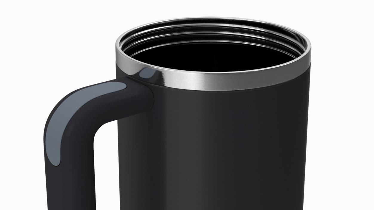 Stanley Insulated Travel Mug Black Open 3D model