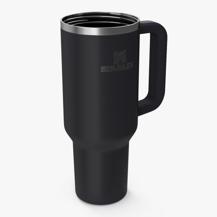 Stanley Insulated Travel Mug Black Open 3D model