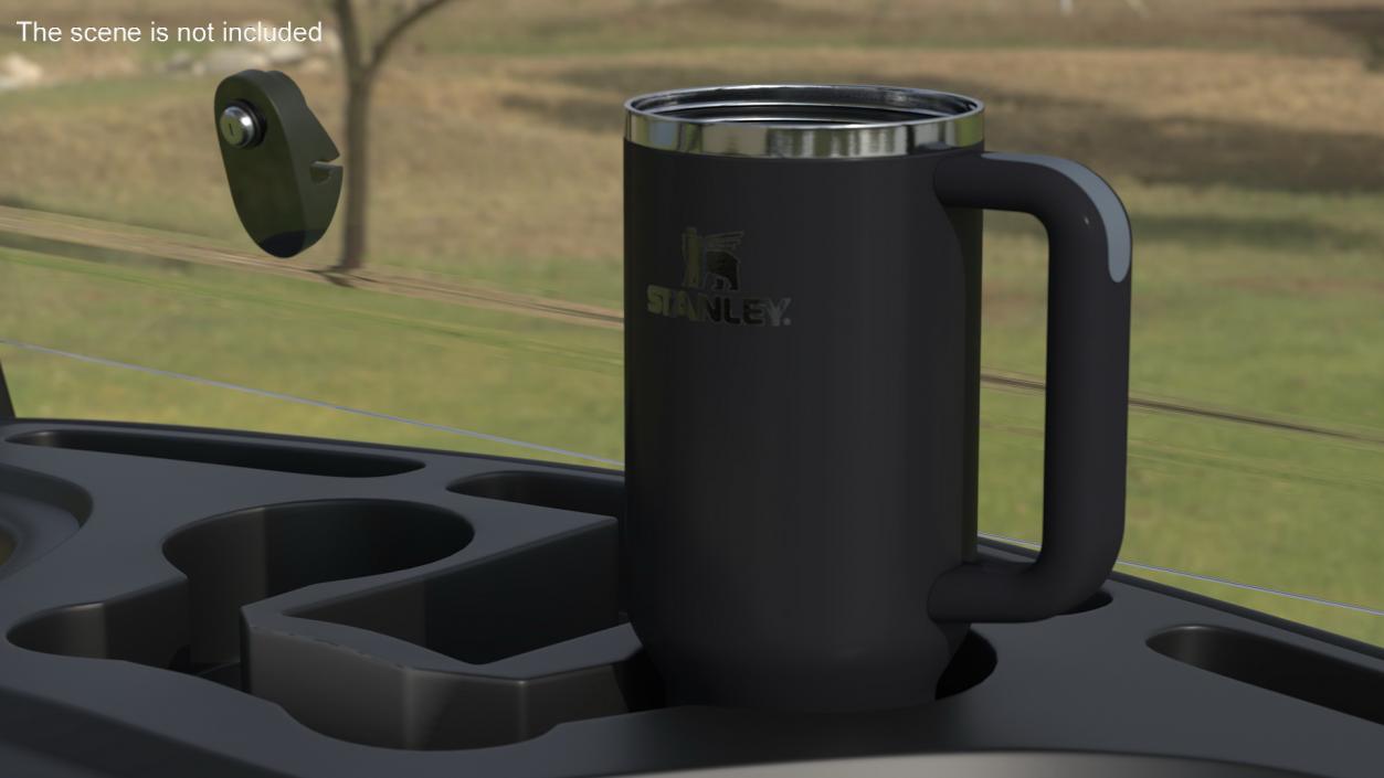 Stanley Insulated Travel Mug Black Open 3D model