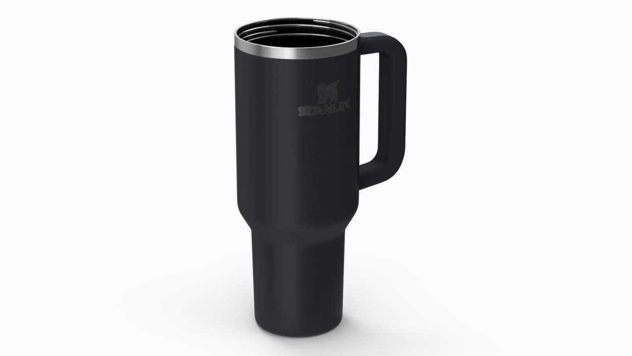 Stanley Insulated Travel Mug Black Open 3D model