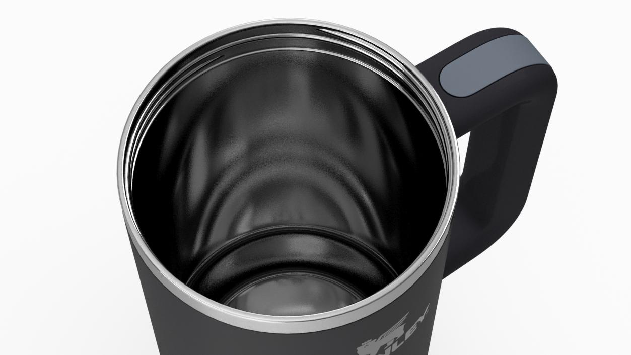 Stanley Insulated Travel Mug Black Open 3D model