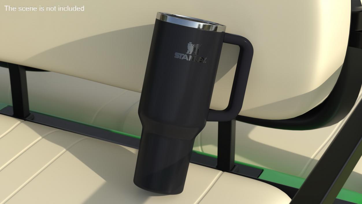 Stanley Insulated Travel Mug Black Open 3D model