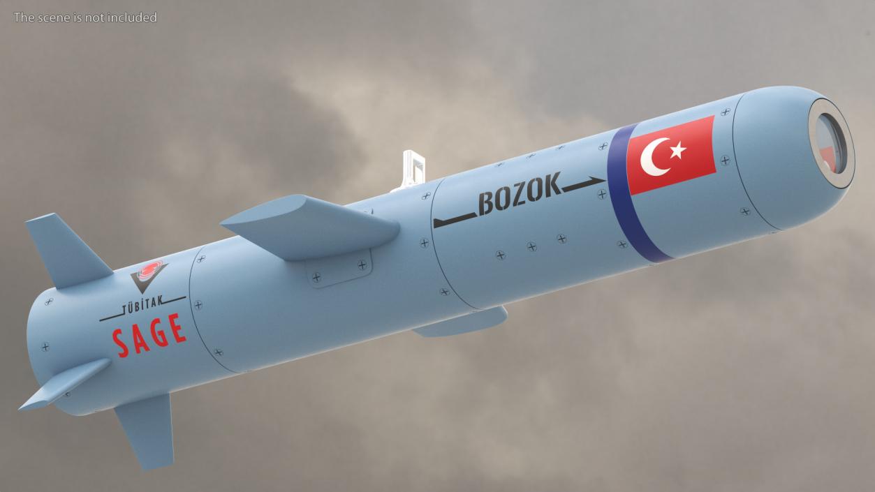 3D Bozok Laser Guided Rocket(1) model