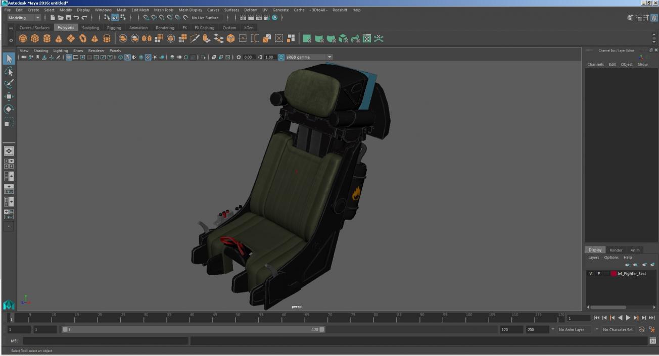 3D Jet Fighter Seat