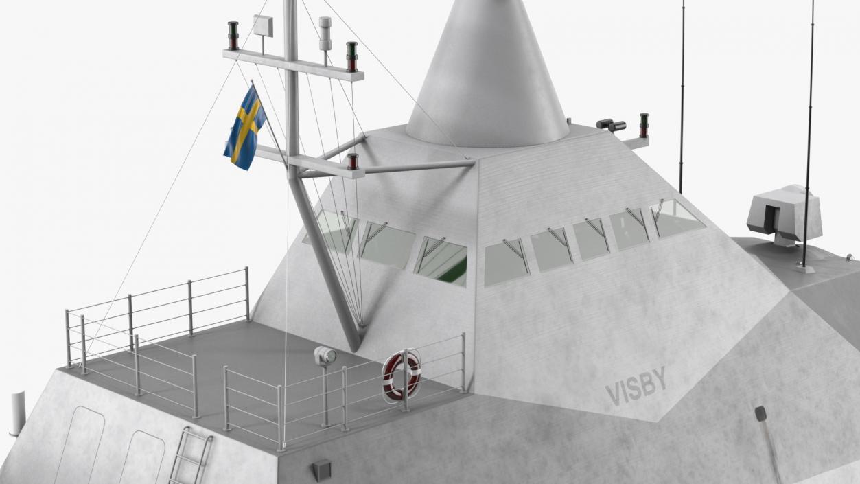 Corvette Visby Class Rigged 3D