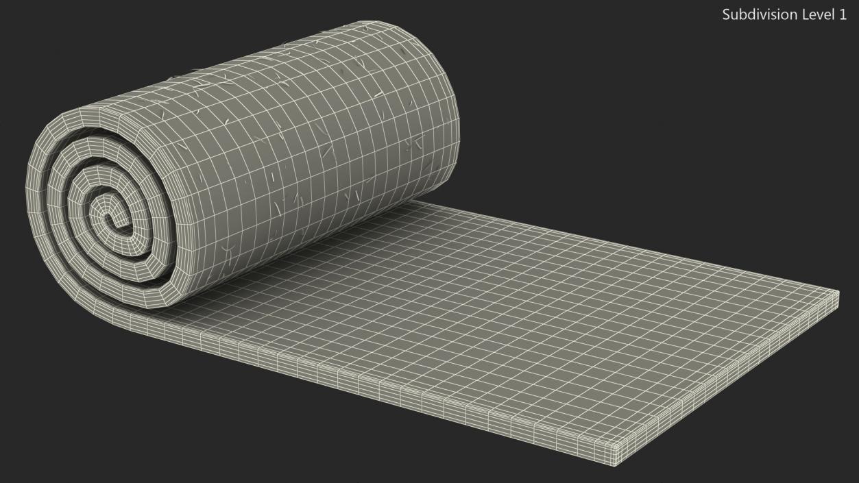 3D Lawn Turf Roll Fur model