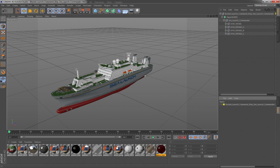 Rocket Launch Command Ship Sea Launch Commander 3D