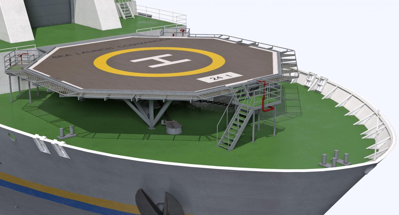 Rocket Launch Command Ship Sea Launch Commander 3D