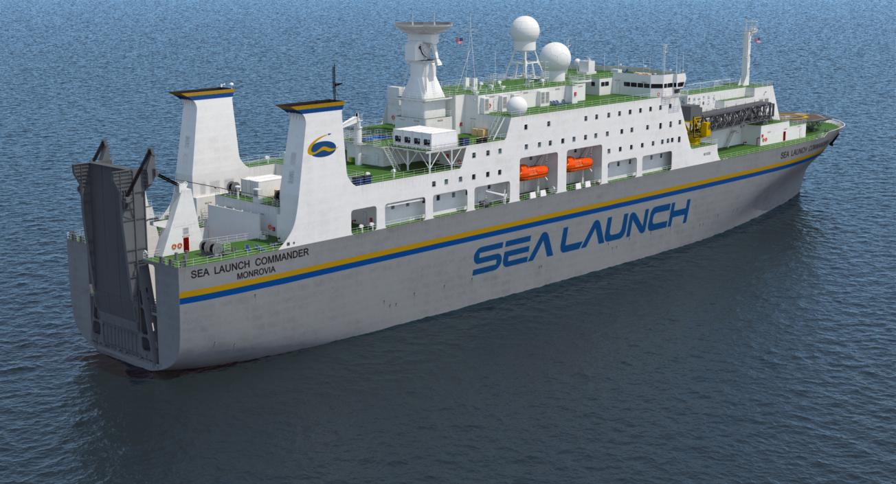 Rocket Launch Command Ship Sea Launch Commander 3D