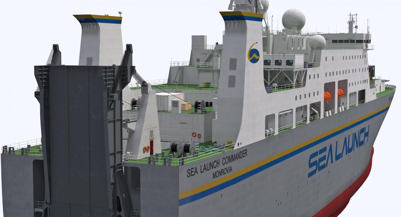 Rocket Launch Command Ship Sea Launch Commander 3D