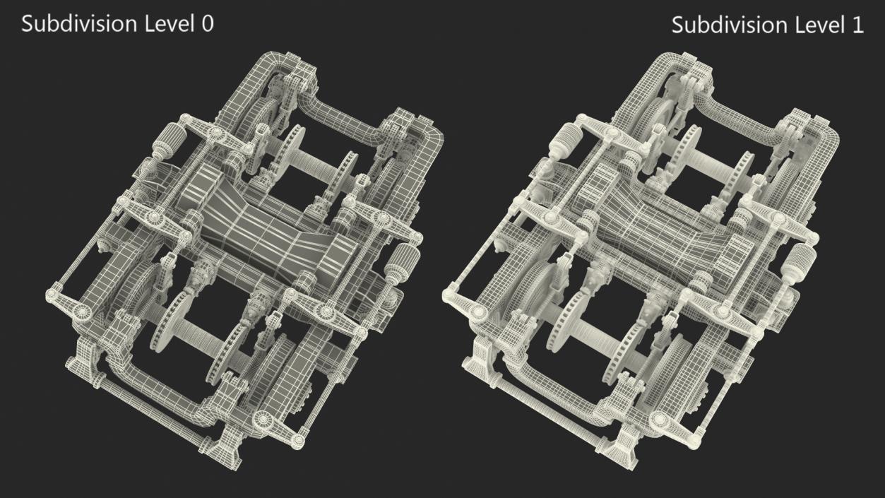 3D Industrial Rail Train Wheels model