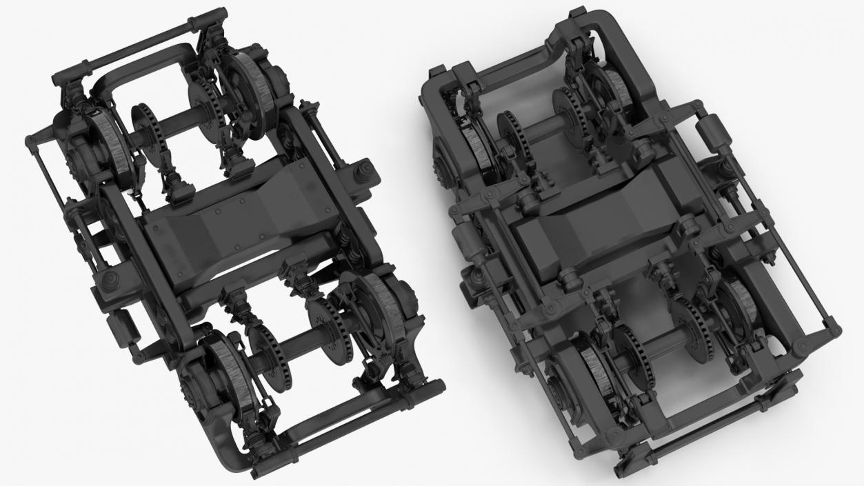 3D Industrial Rail Train Wheels model