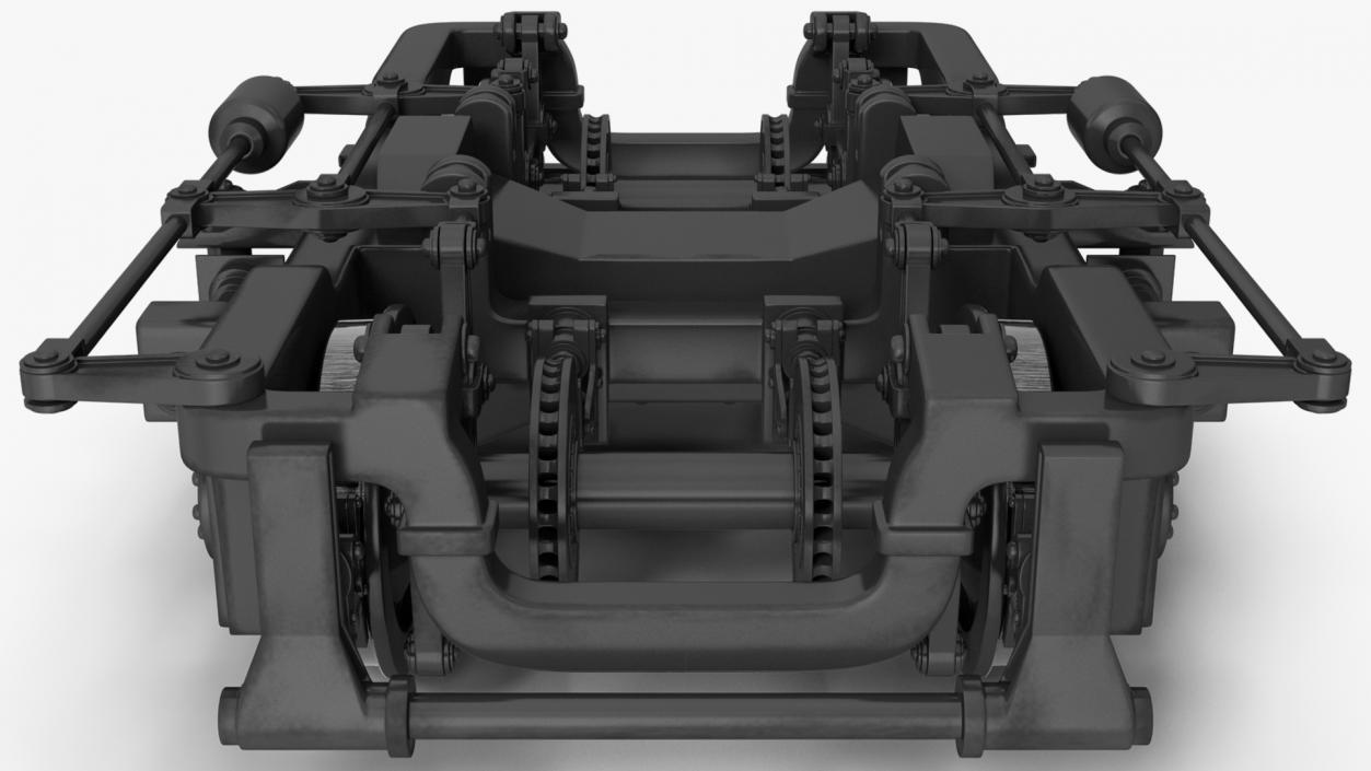 3D Industrial Rail Train Wheels model