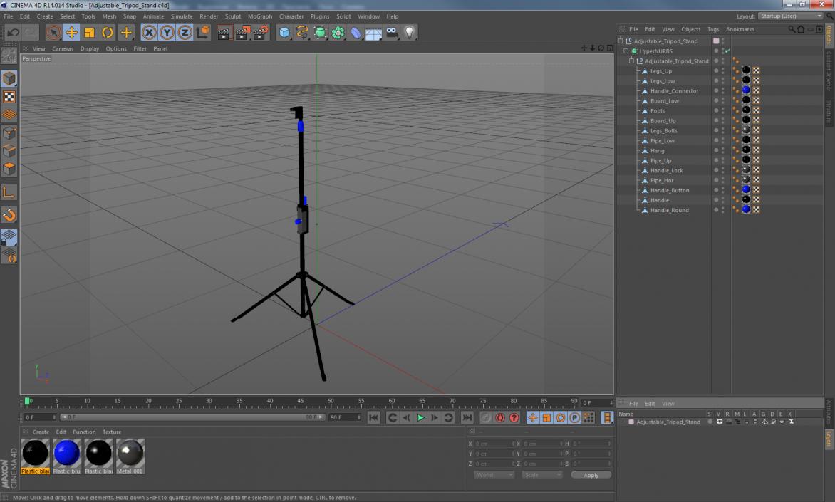 3D Adjustable Tripod Stand model