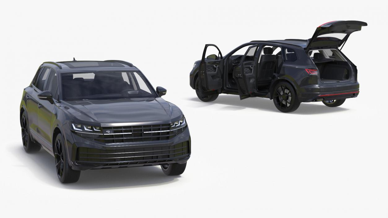 3D model Hybrid Electric SUV Black