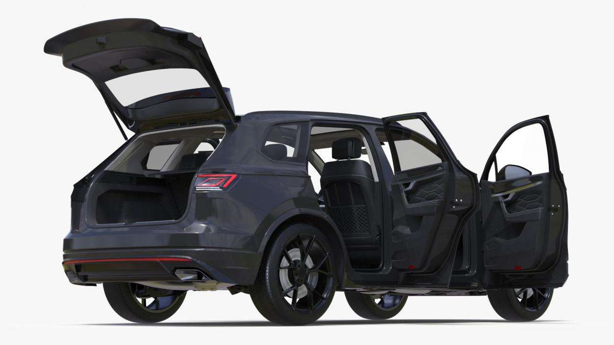 3D model Hybrid Electric SUV Black