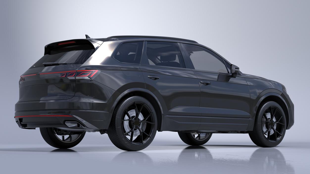 3D model Hybrid Electric SUV Black