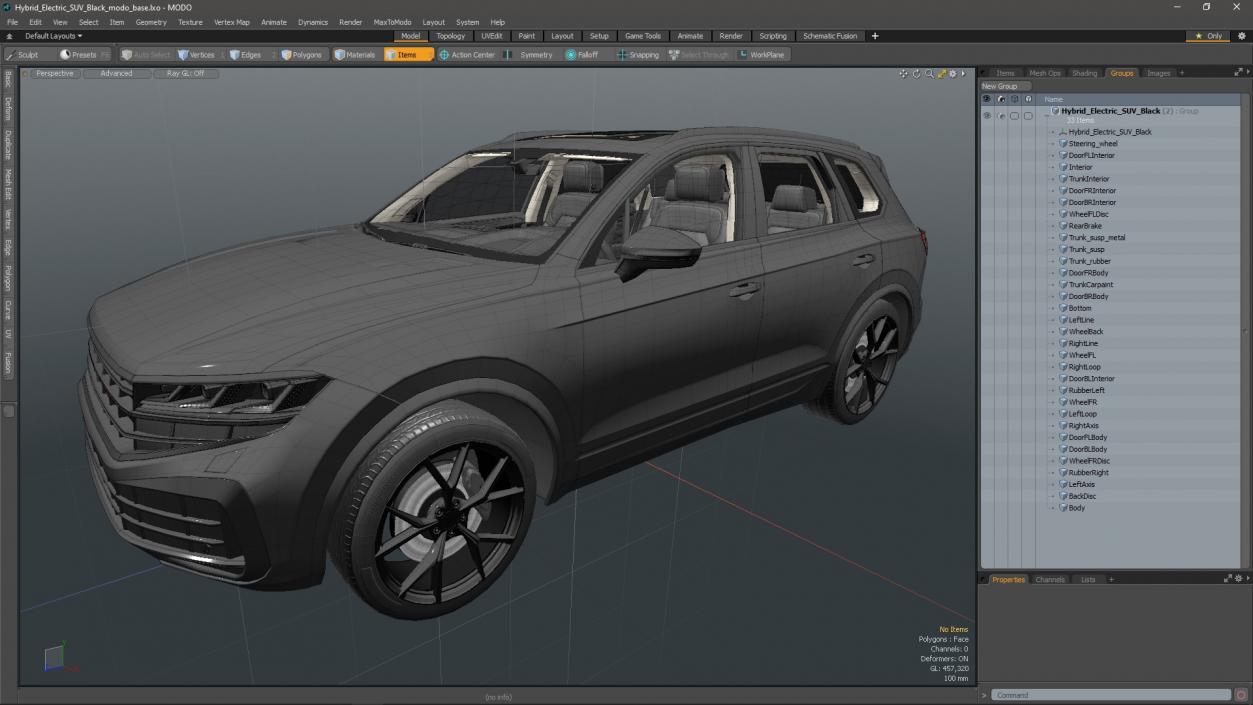 3D model Hybrid Electric SUV Black