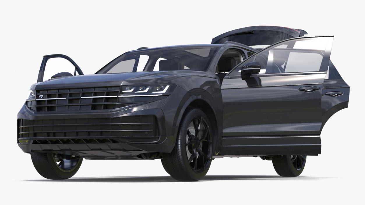 3D model Hybrid Electric SUV Black