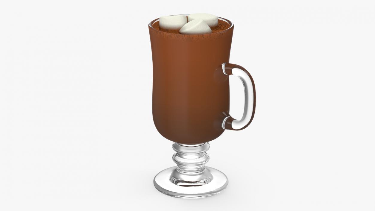 3D model Irish Glass Hot Chocolate with Marshmallows 2