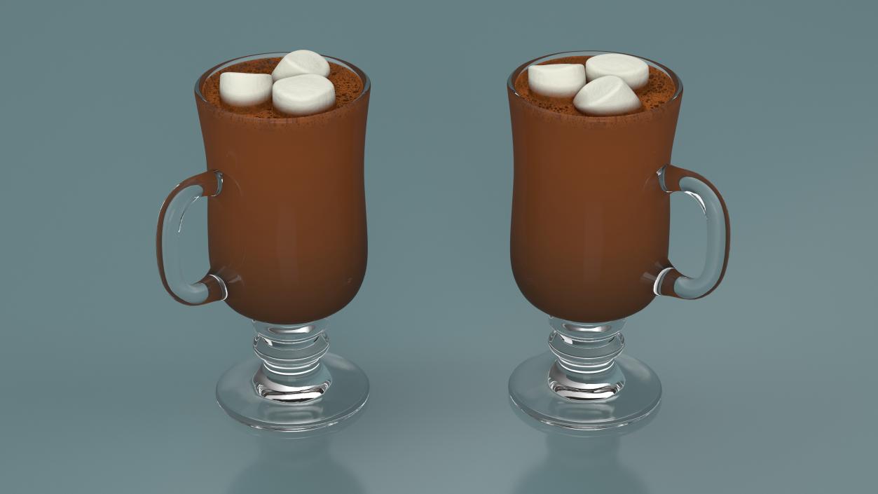 3D model Irish Glass Hot Chocolate with Marshmallows 2