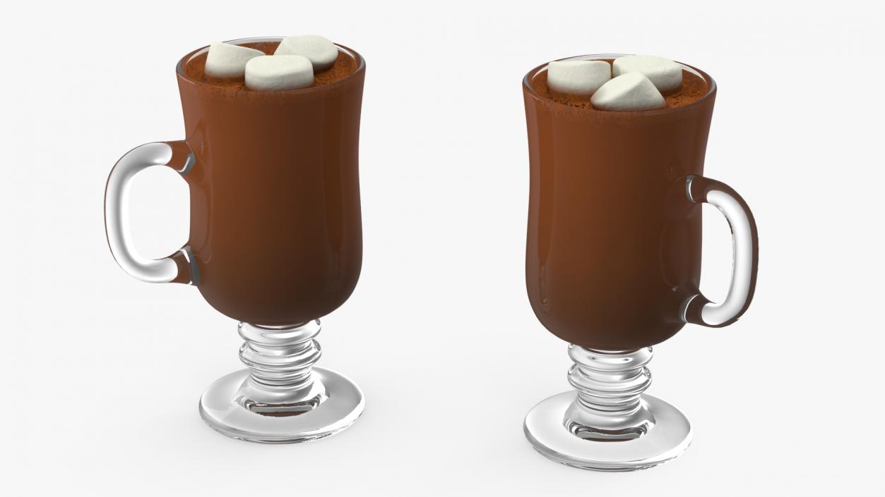 3D model Irish Glass Hot Chocolate with Marshmallows 2