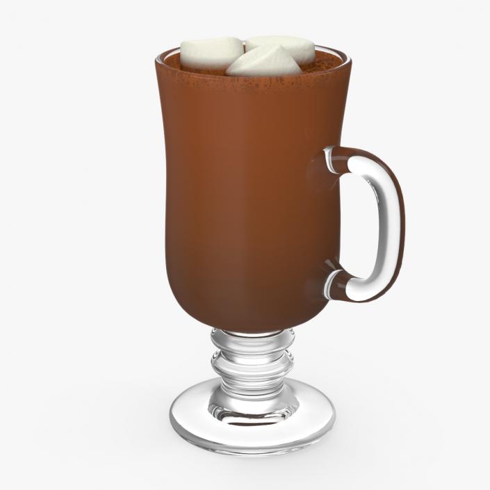 3D model Irish Glass Hot Chocolate with Marshmallows 2