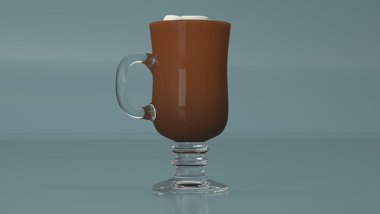 3D model Irish Glass Hot Chocolate with Marshmallows 2