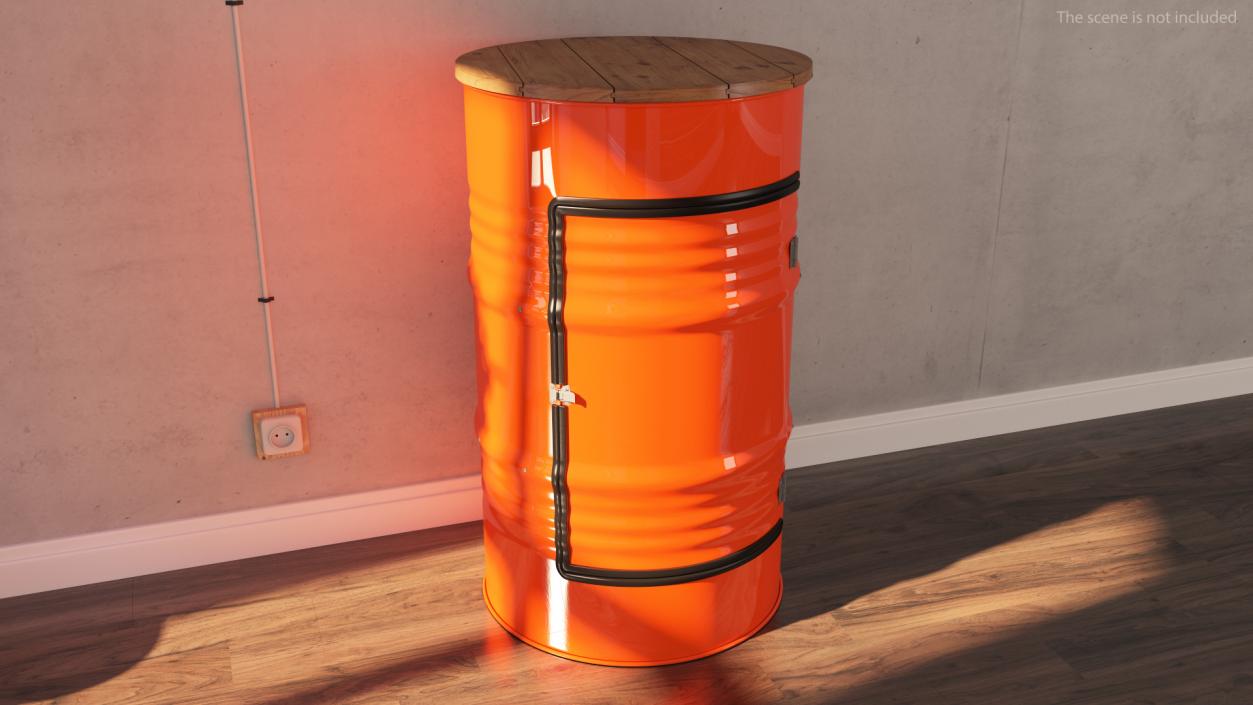 3D model Upcycled Oil Drum Cabinet