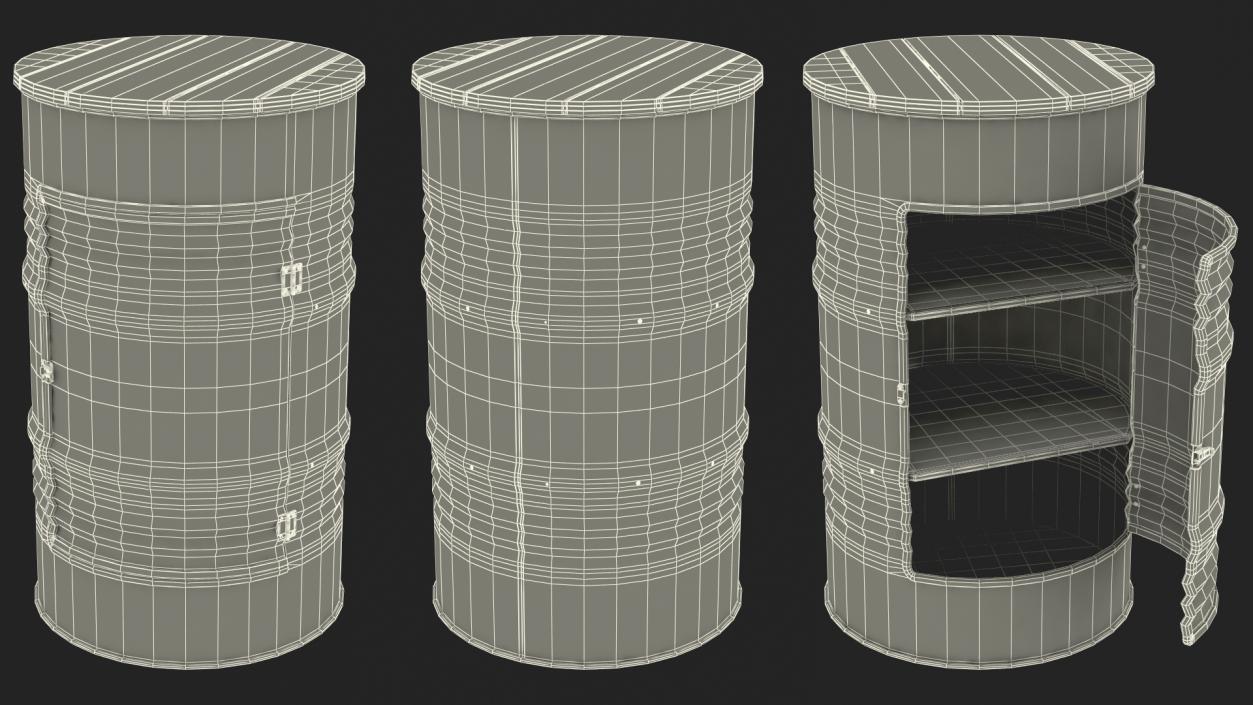 3D model Upcycled Oil Drum Cabinet