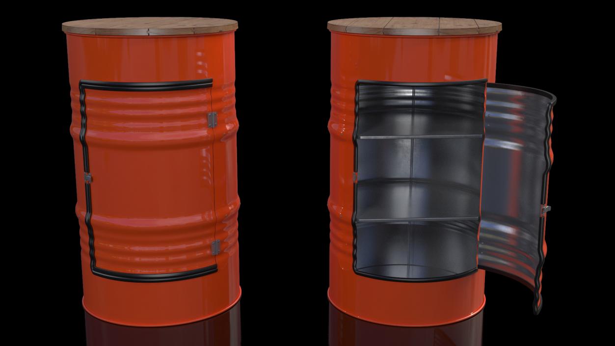 3D model Upcycled Oil Drum Cabinet