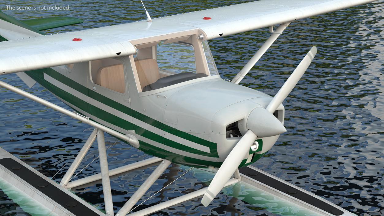 Light Floatplane Aircraft Rigged 3D